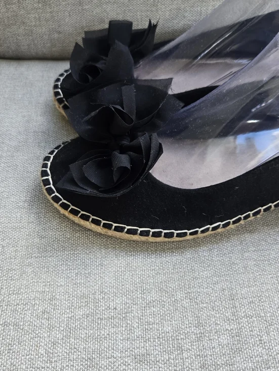 Cliffs By White Mountain Women’s Black Bow Espadrille Flats - Picture 4 of 10